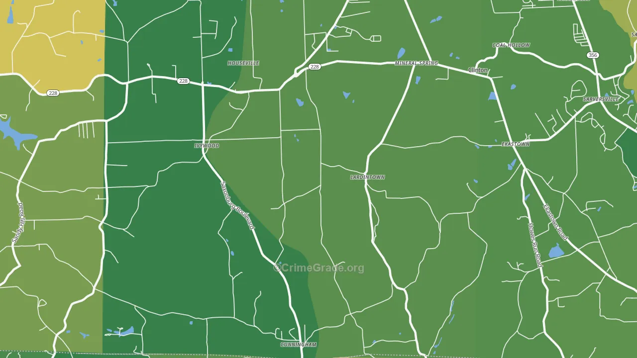 Lardintown, PA Map of Vandalism Rates