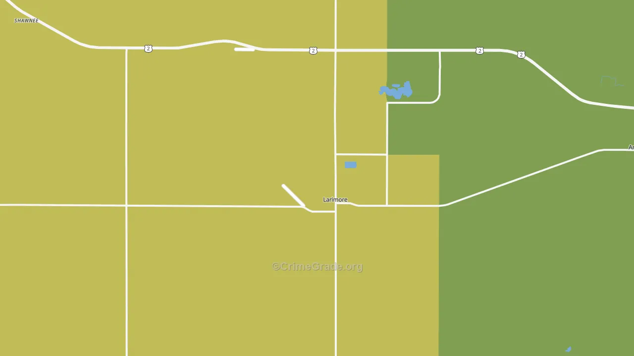 Larimore, ND Map of Vandalism Rates