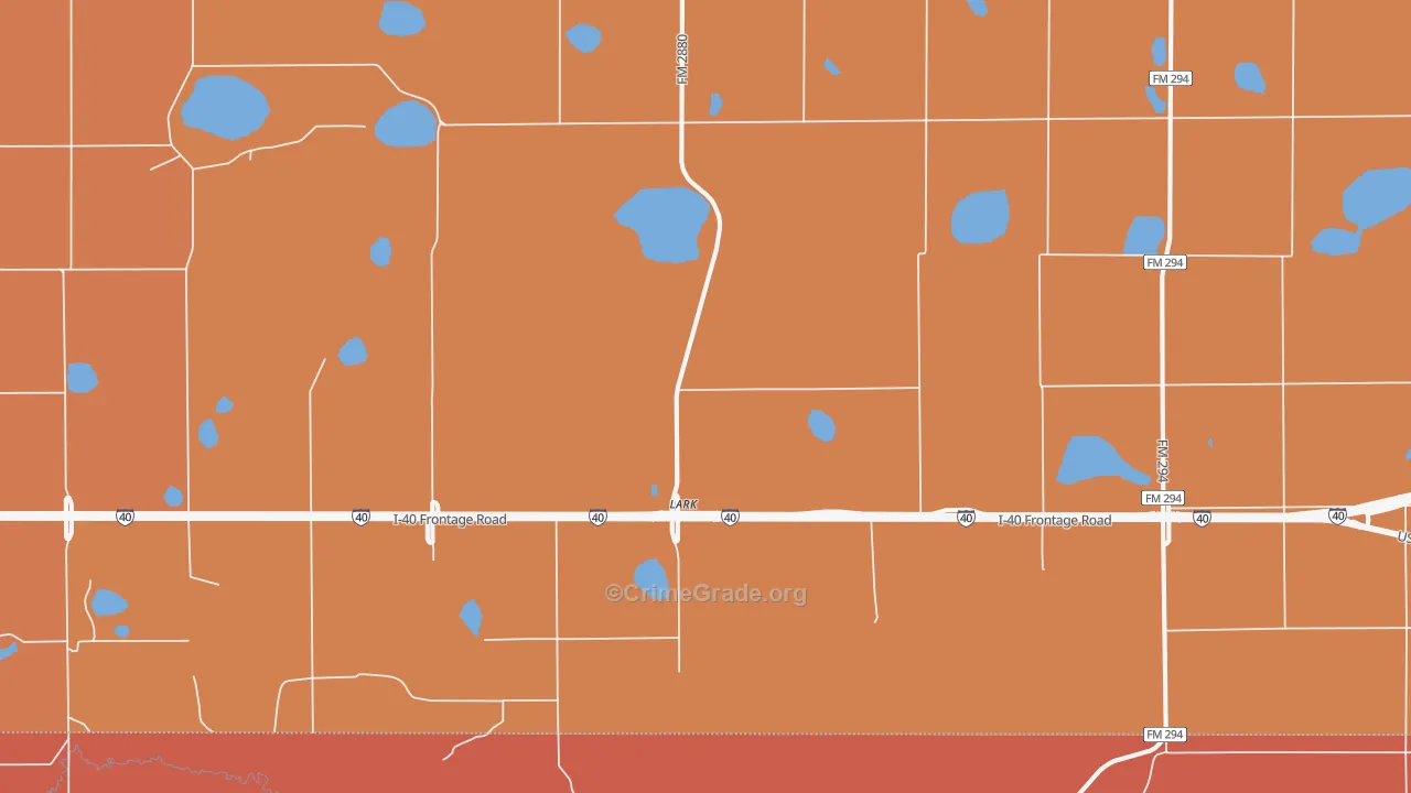 Lark, TX Map of Vandalism Rates