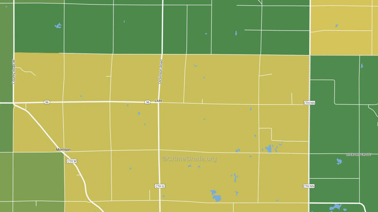 Lark, WI Map of Vandalism Rates