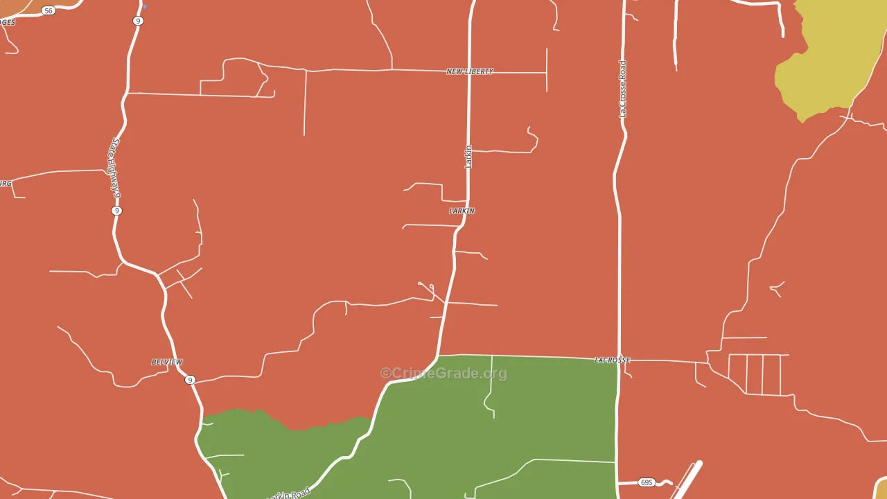 Larkin, AR Map of Vandalism Rates