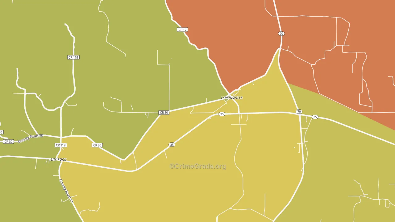 Larkinsville, AL Map of Vandalism Rates