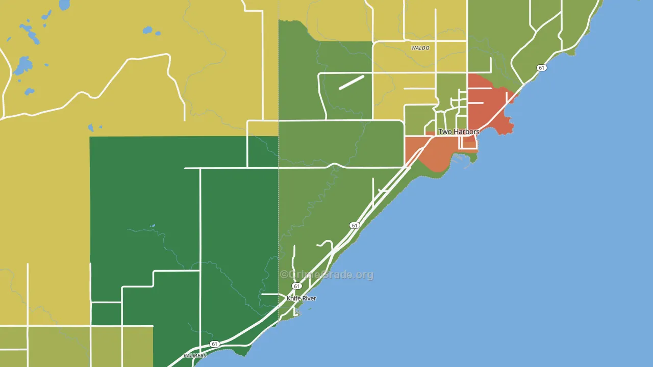 Larsmont, MN Map of Vandalism Rates