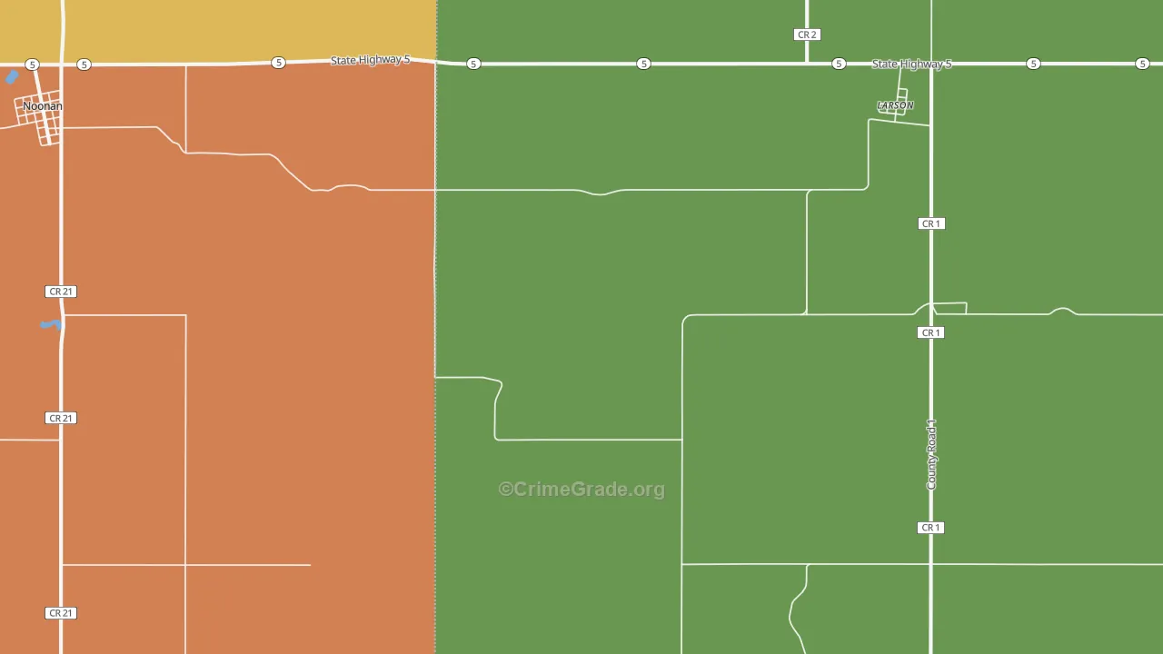 Larson, ND Map of Vandalism Rates
