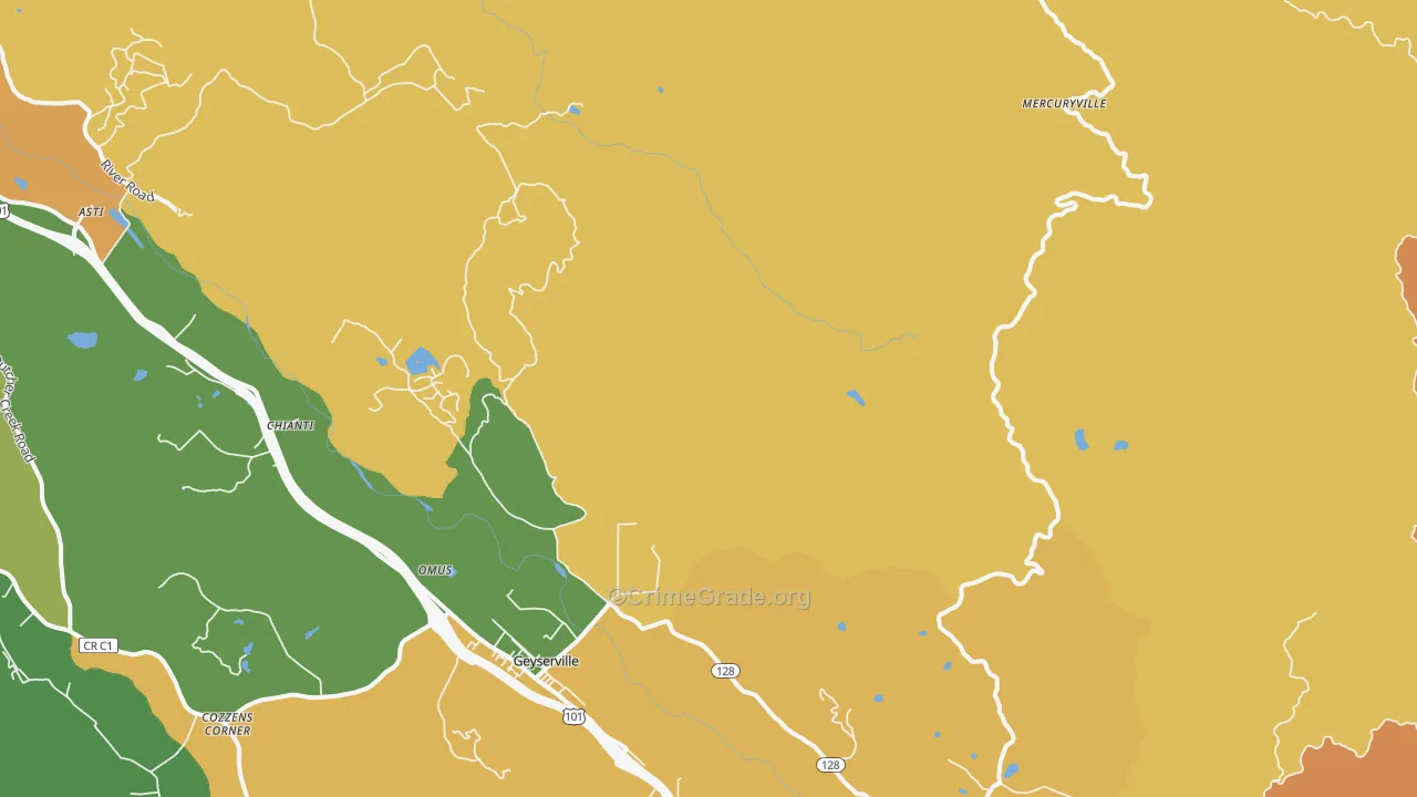 Las Lomas, CA Map of Vandalism Rates