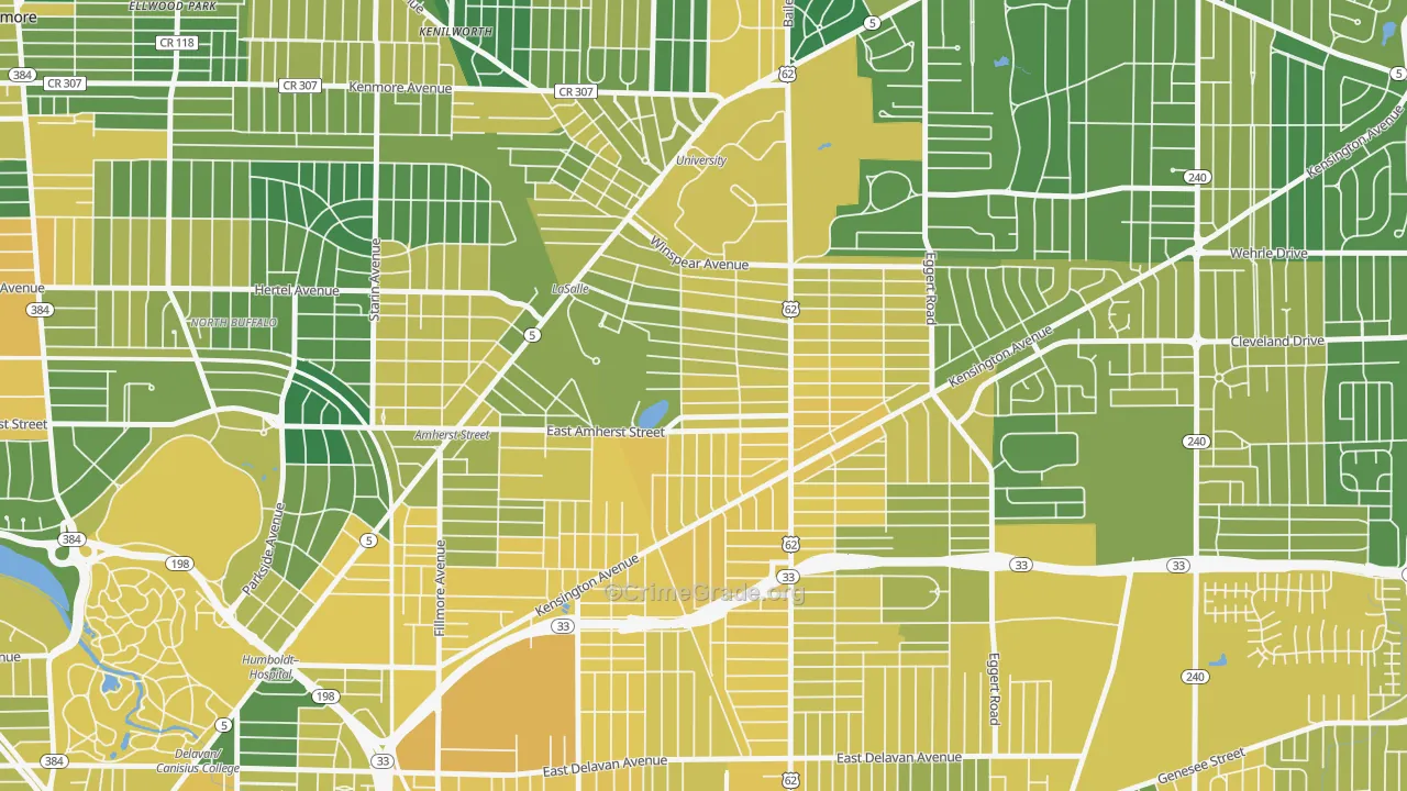 Lasalle, Buffalo, NY Map of Vandalism Rates