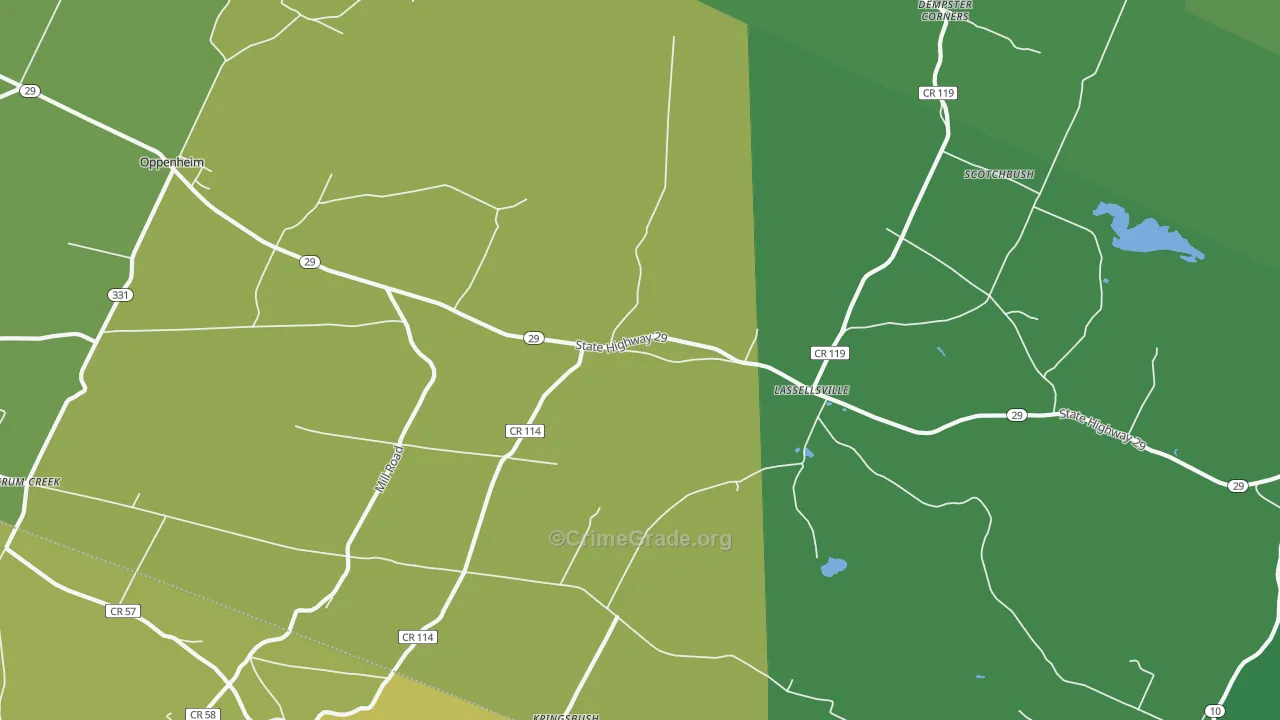 Lassellsville, NY Map of Vandalism Rates