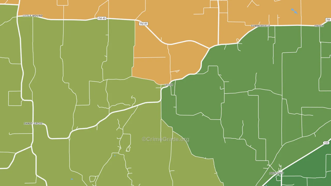 Latch, TX Map of Vandalism Rates
