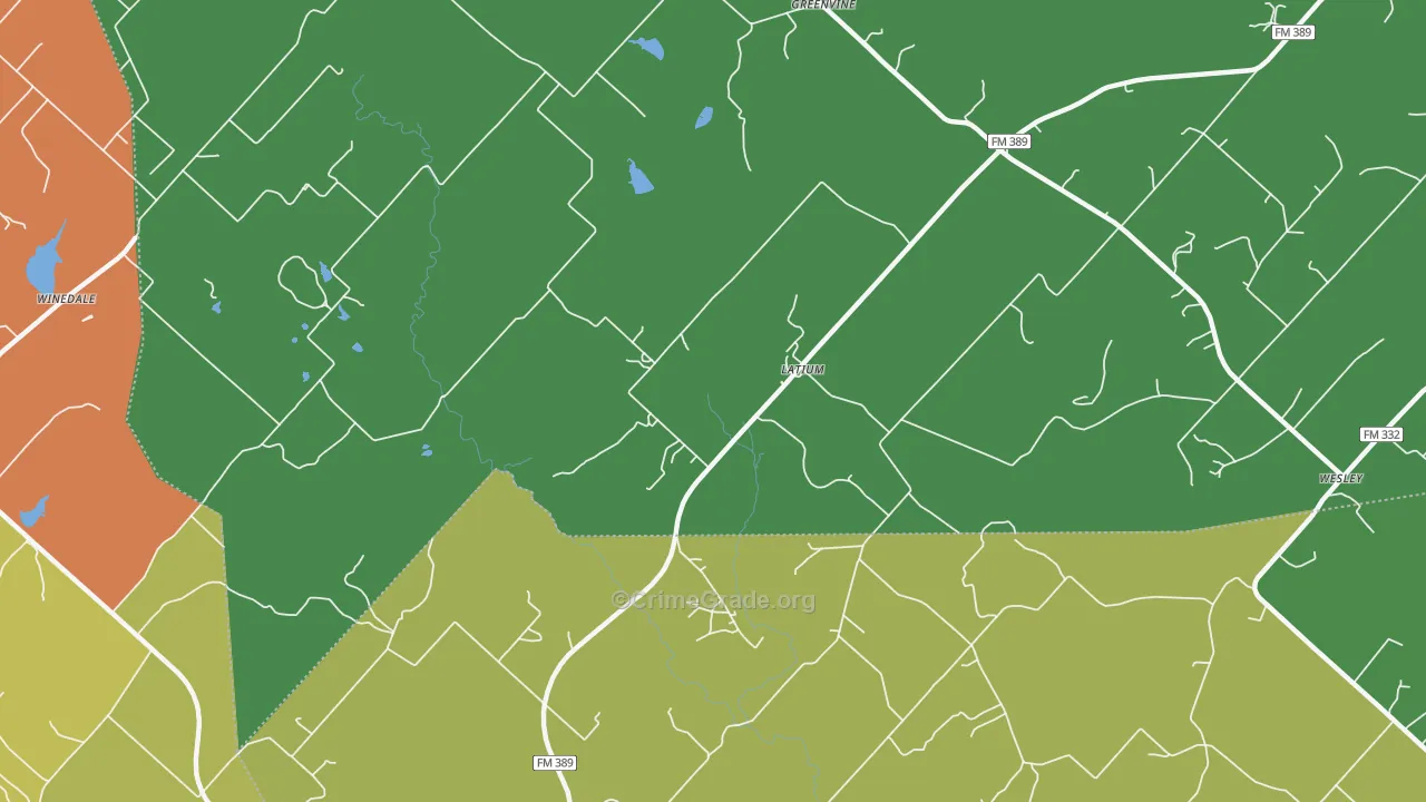 Latium, TX Map of Vandalism Rates