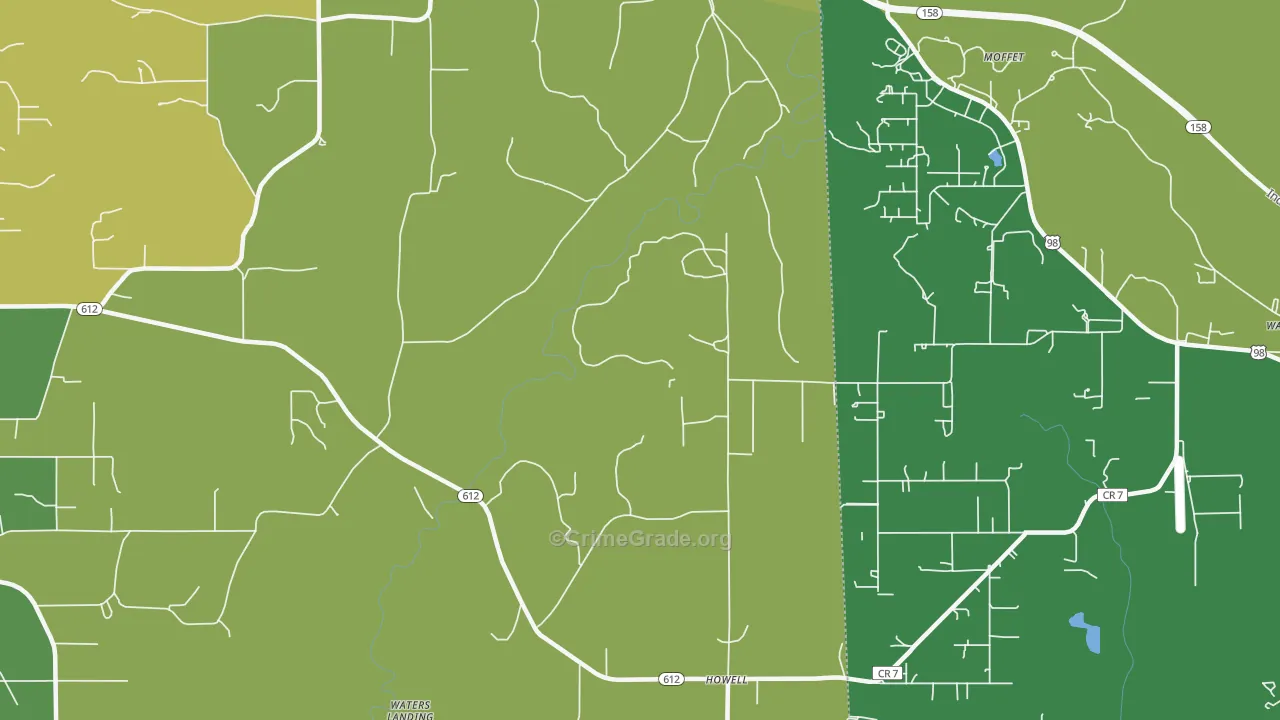 Latonia, MS Map of Vandalism Rates