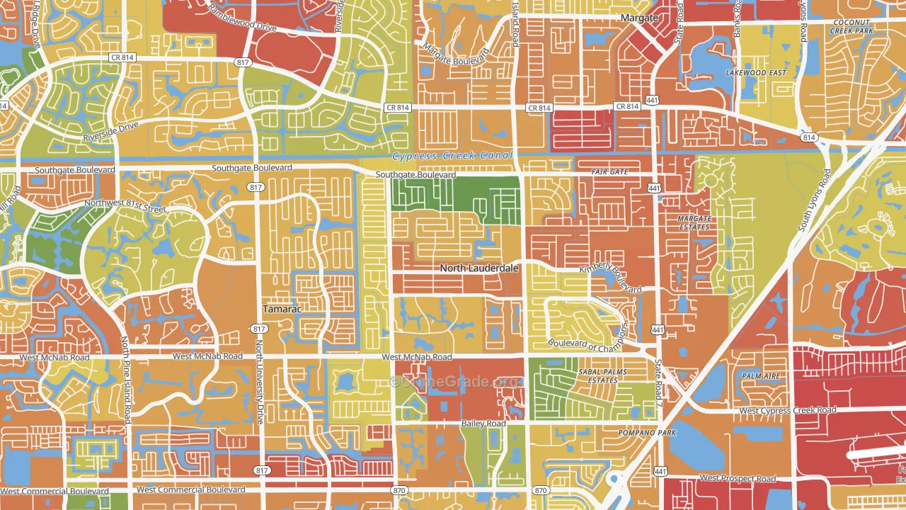 Lauderdale North Park, North Lauderdale, FL Map of Vandalism Rates