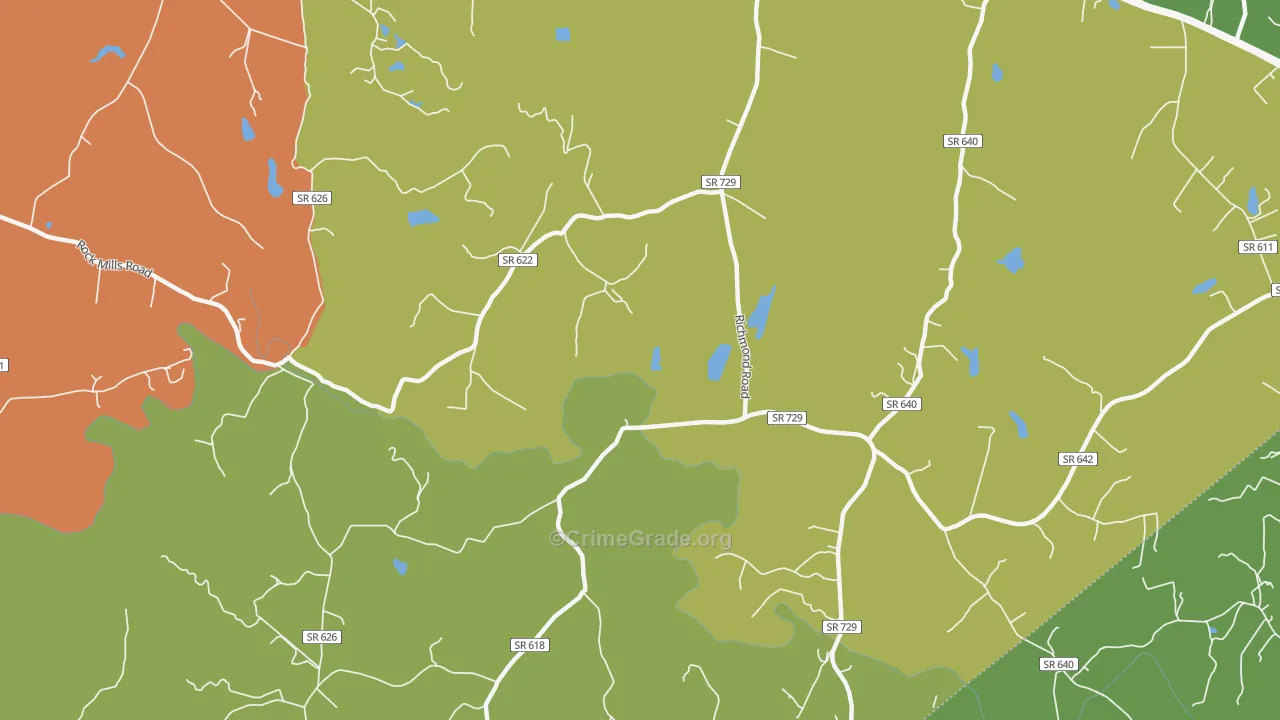 Laurel Mills, VA Map of Vandalism Rates