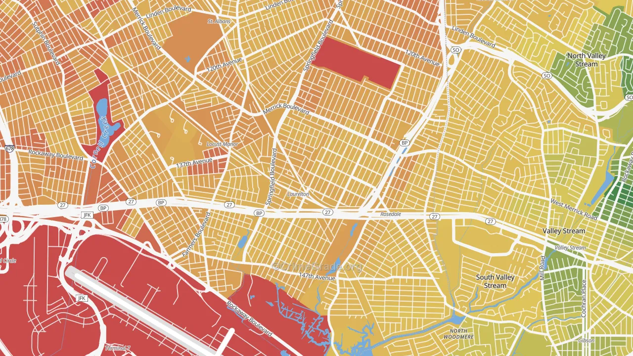 Laurelton, Queens, NY Map of Vandalism Rates