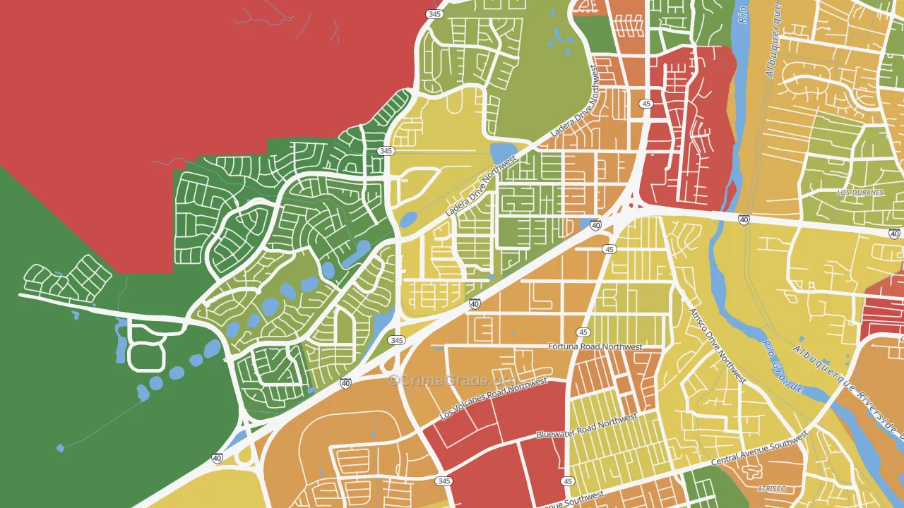 Laurelwood, Albuquerque, NM Map of Vandalism Rates