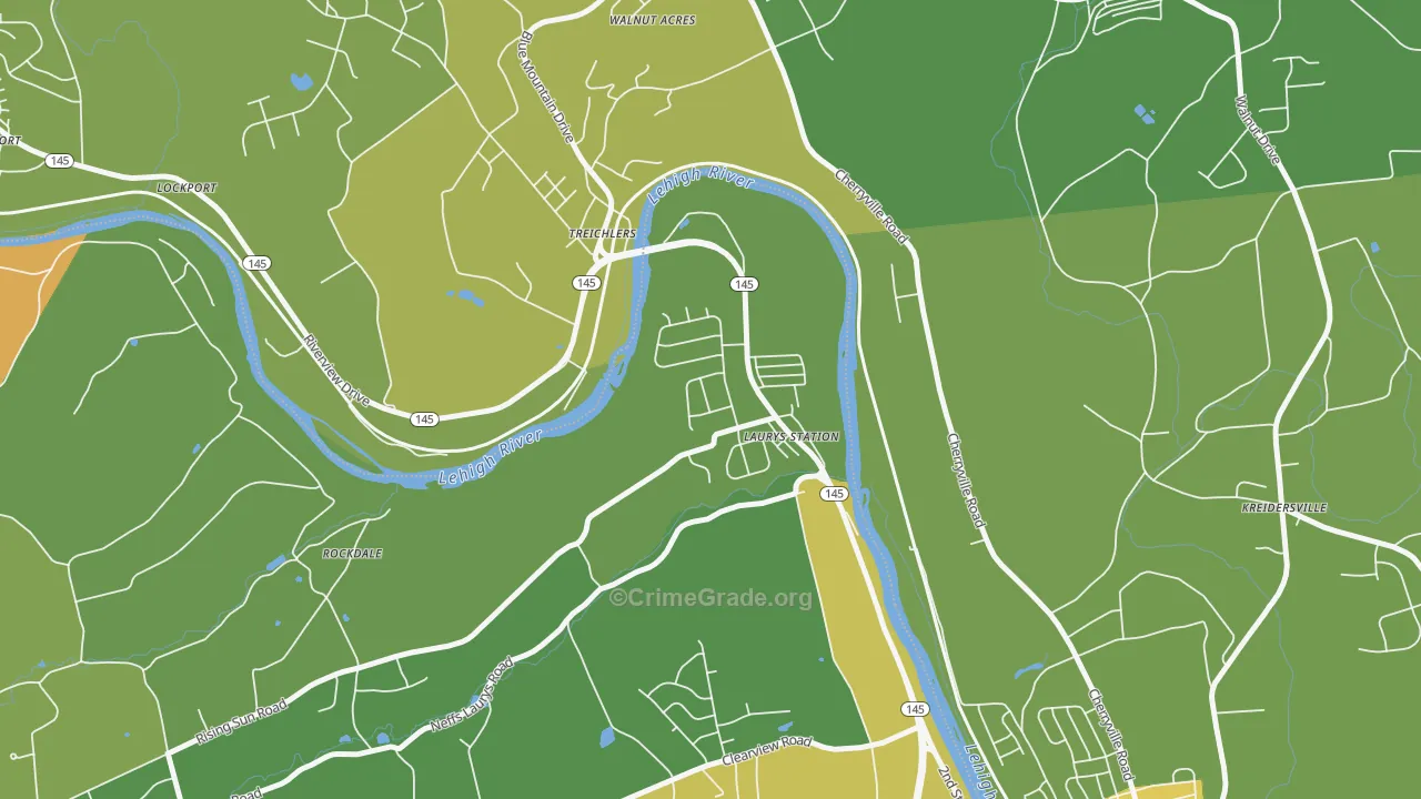 Laurys Station, PA Map of Vandalism Rates