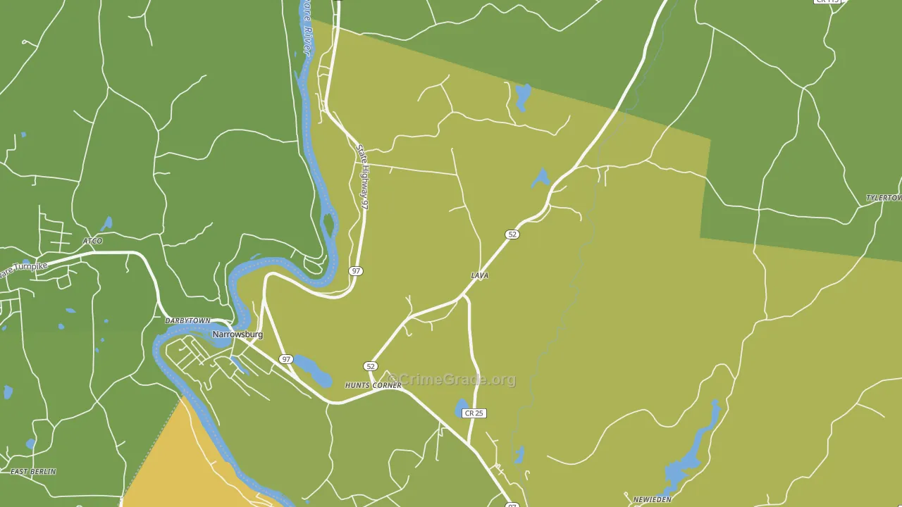 Lava, NY Map of Vandalism Rates