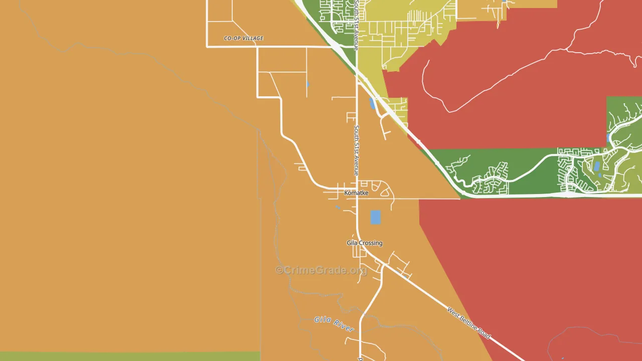 Laveen Village, AZ Map of Vandalism Rates