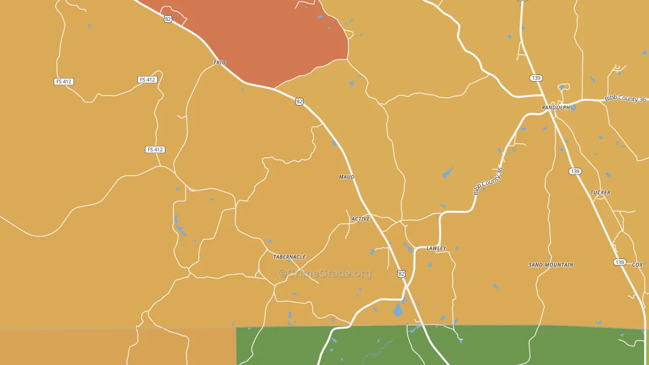 Lawley, AL Map of Vandalism Rates