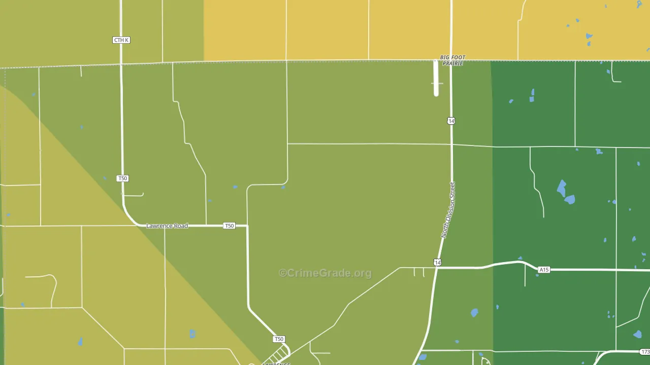 Lawrence, IL Map of Vandalism Rates