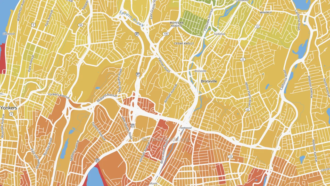 Lawrence Park, Bronxville, NY Map of Vandalism Rates