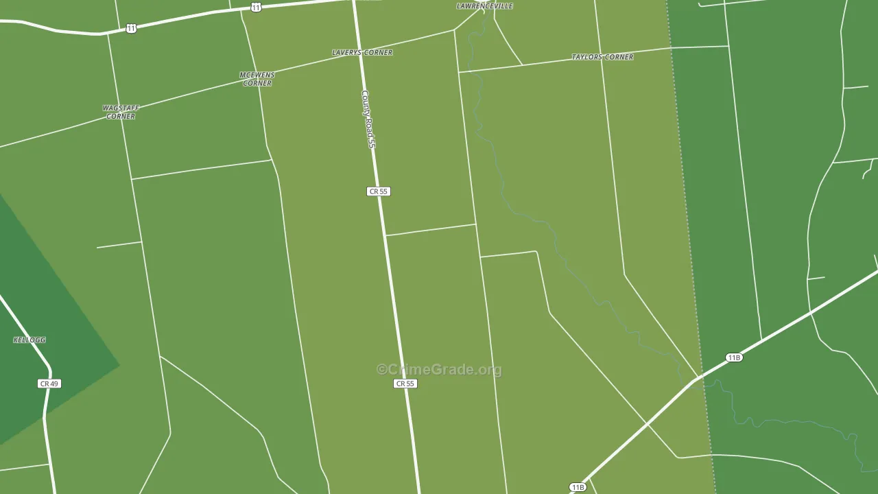 Lawrenceville, NY Map of Vandalism Rates