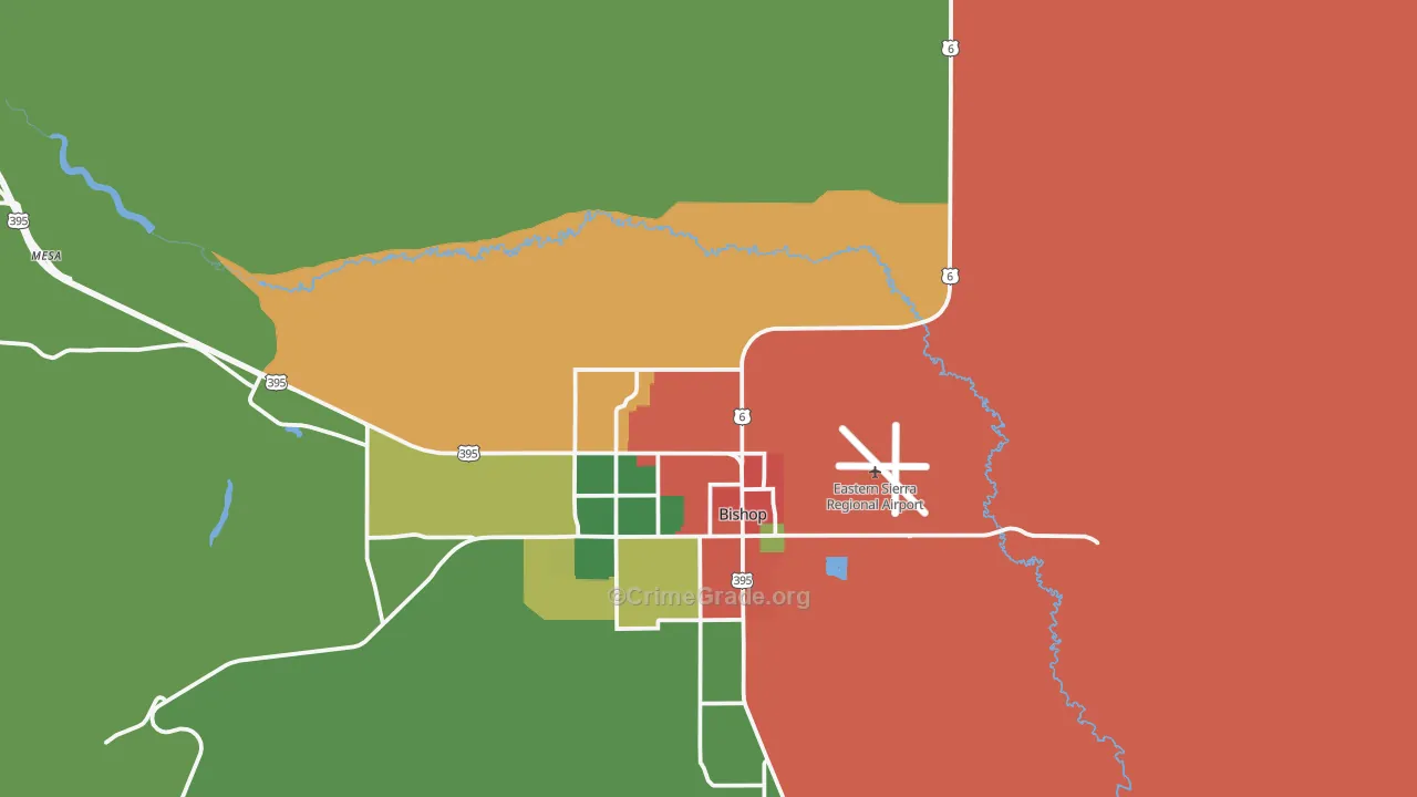 Laws, CA Map of Vandalism Rates