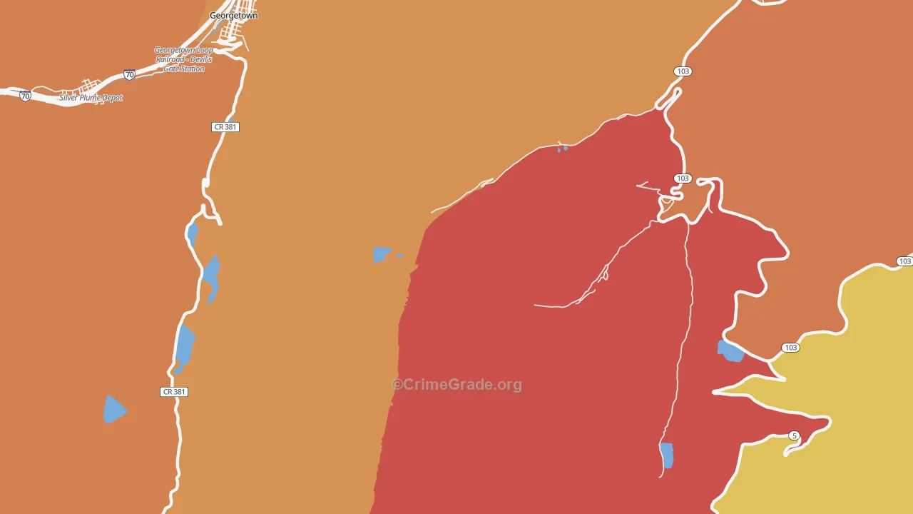 Lawson, CO Map of Vandalism Rates