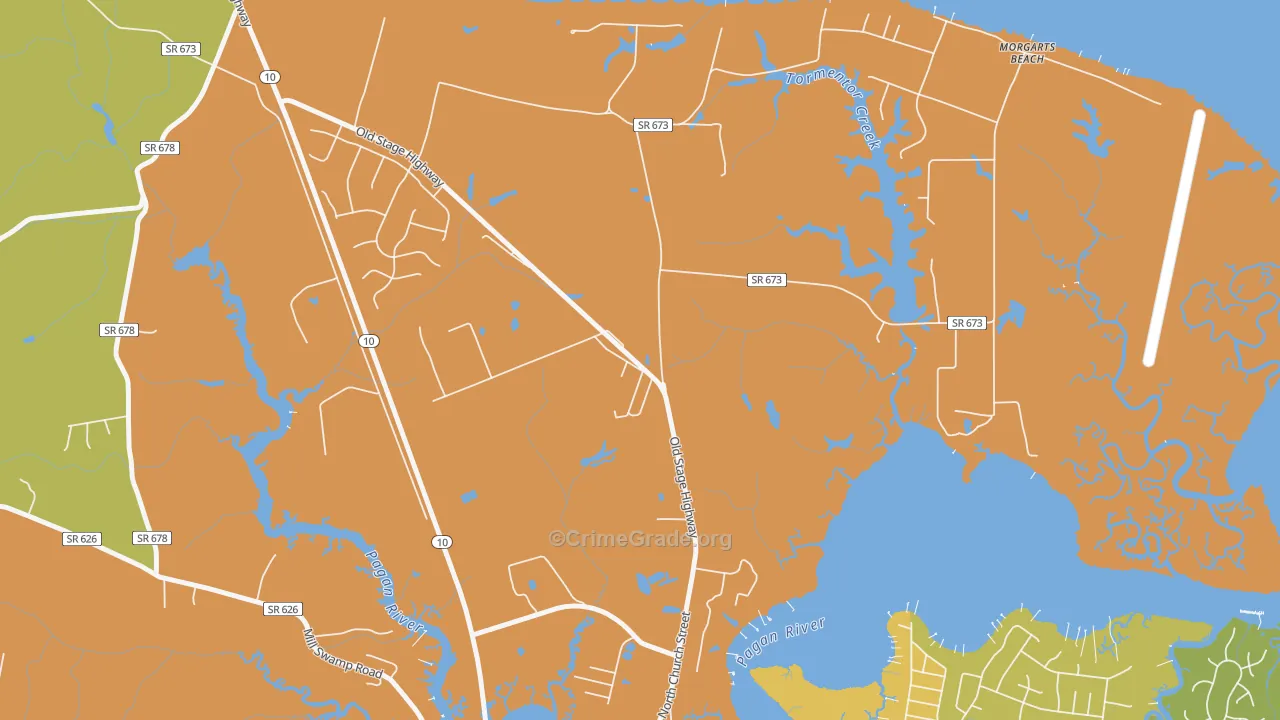 Lawson, VA Map of Vandalism Rates