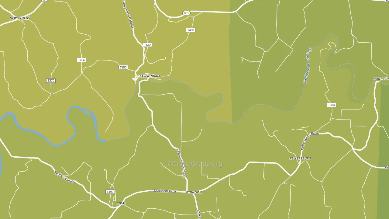 Lawsonham, PA Map of Vandalism Rates