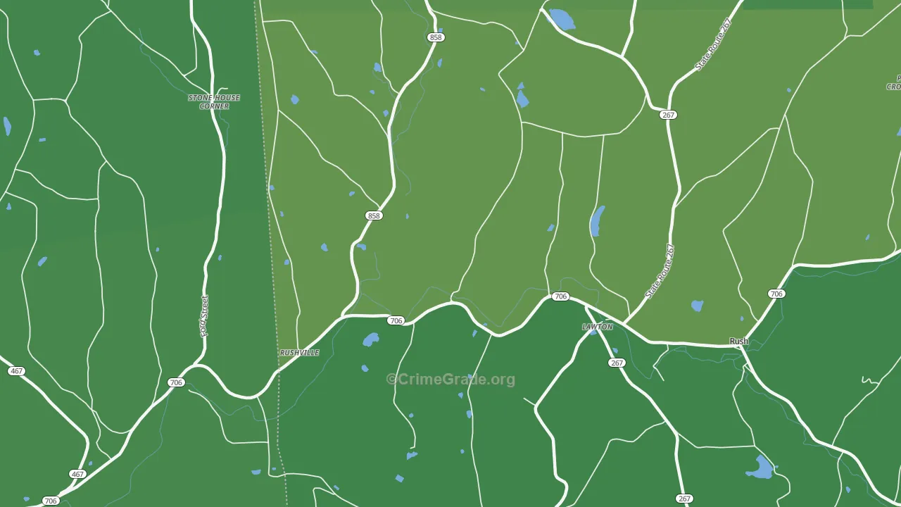 Lawton, PA Map of Vandalism Rates