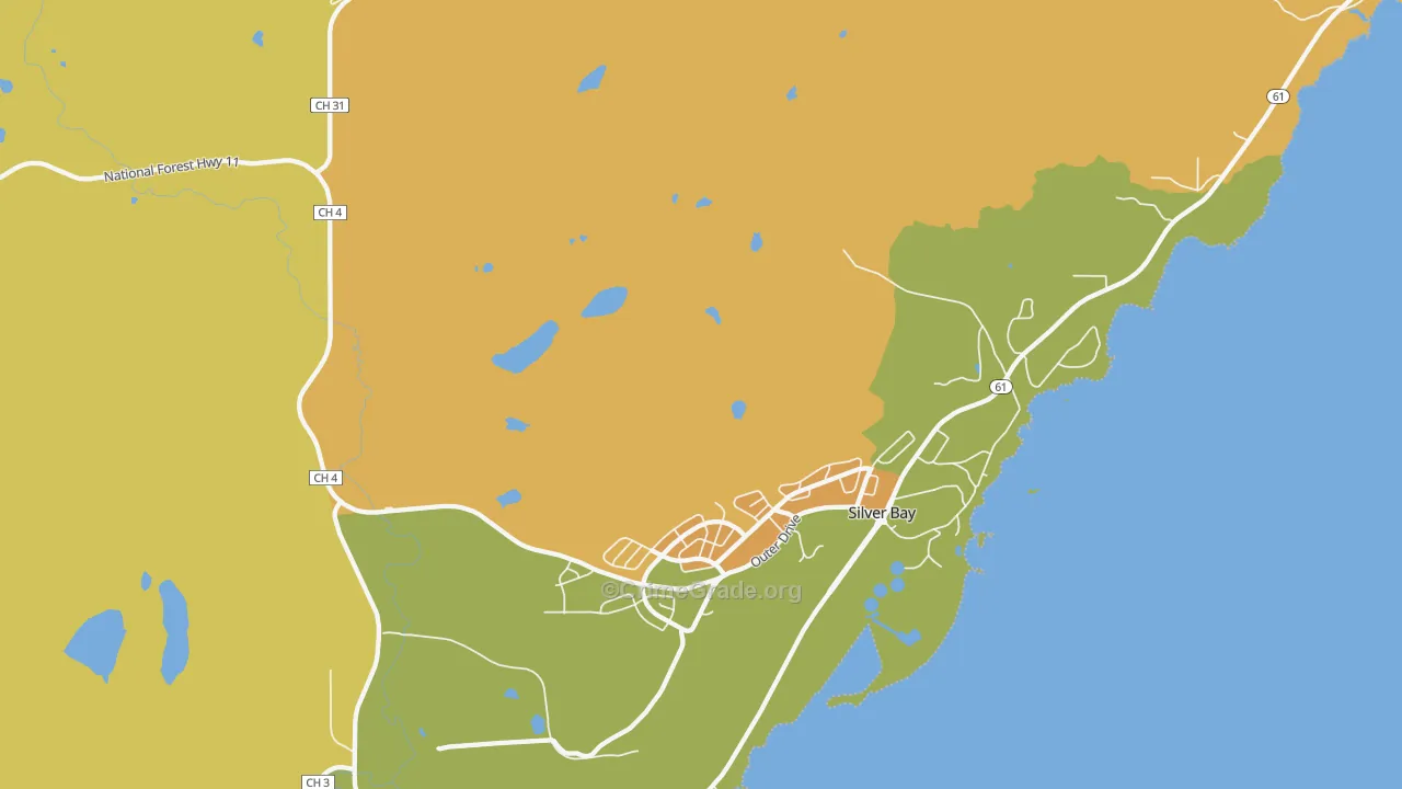 Lax Lake, MN Map of Vandalism Rates