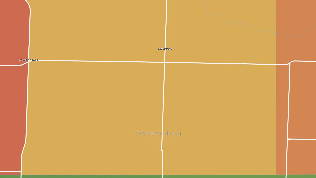 Lazbuddie, TX Map of Vandalism Rates