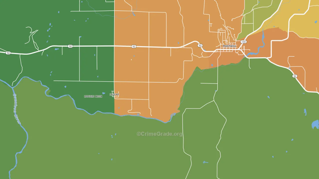Lazear, CO Map of Vandalism Rates