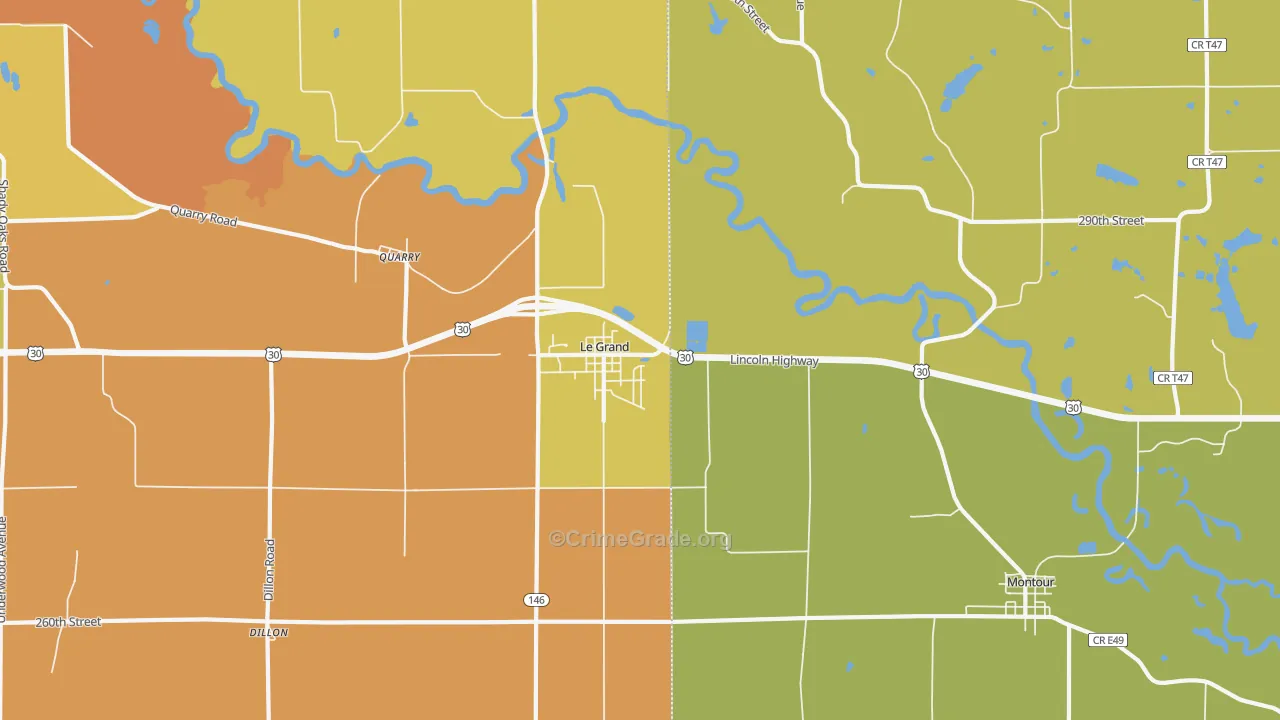 Le Grand, IA Map of Vandalism Rates