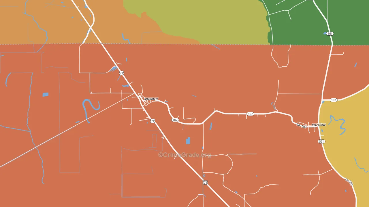 Le Moyen, LA Map of Vandalism Rates