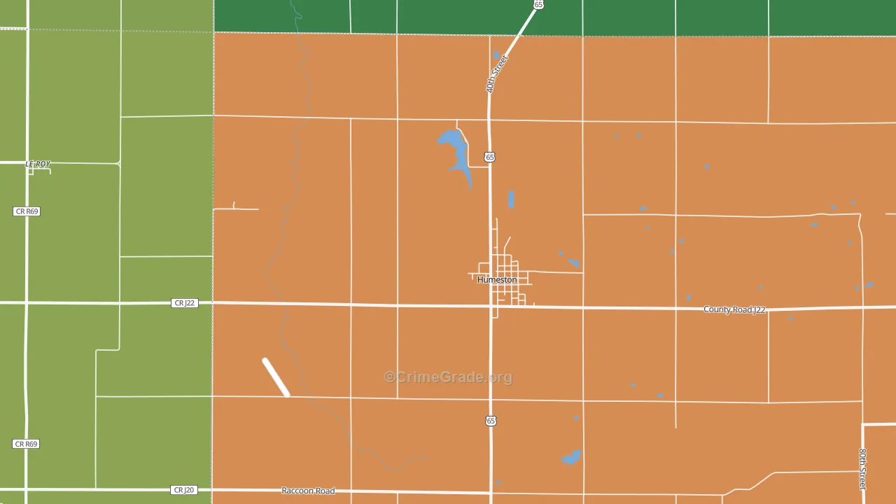 Le Roy, IA Map of Vandalism Rates