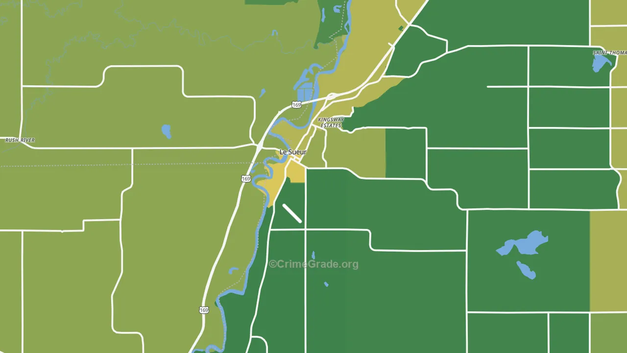 Le Sueur, MN Map of Vandalism Rates