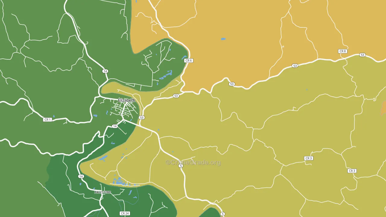 Leachtown, WV Map of Vandalism Rates