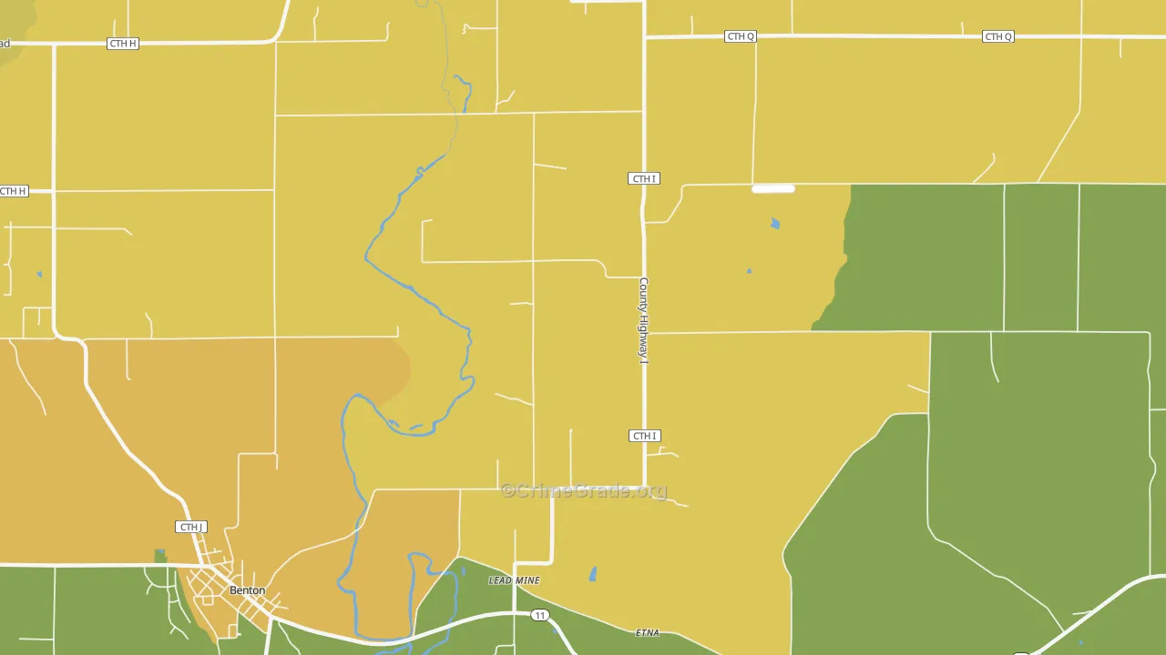 Lead Mine, WI Map of Vandalism Rates