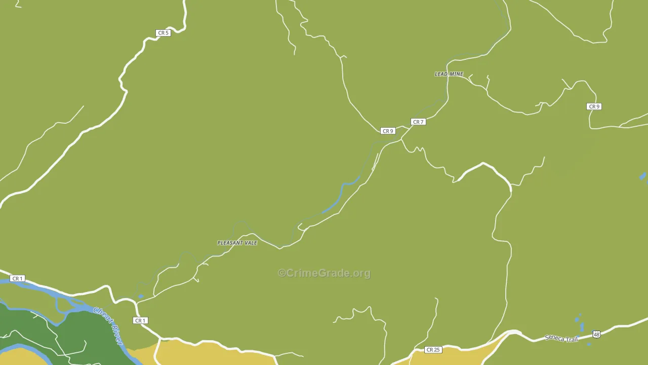 Lead Mine, WV Map of Vandalism Rates