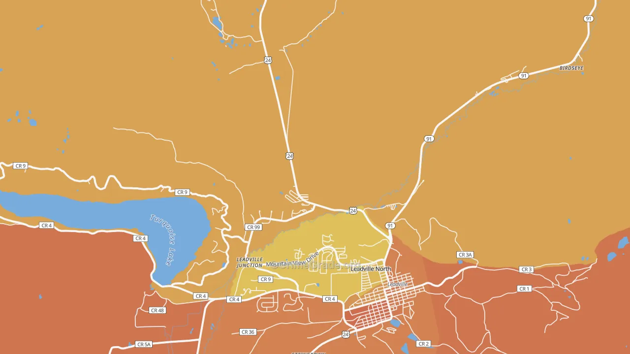 Leadville North, CO Map of Vandalism Rates