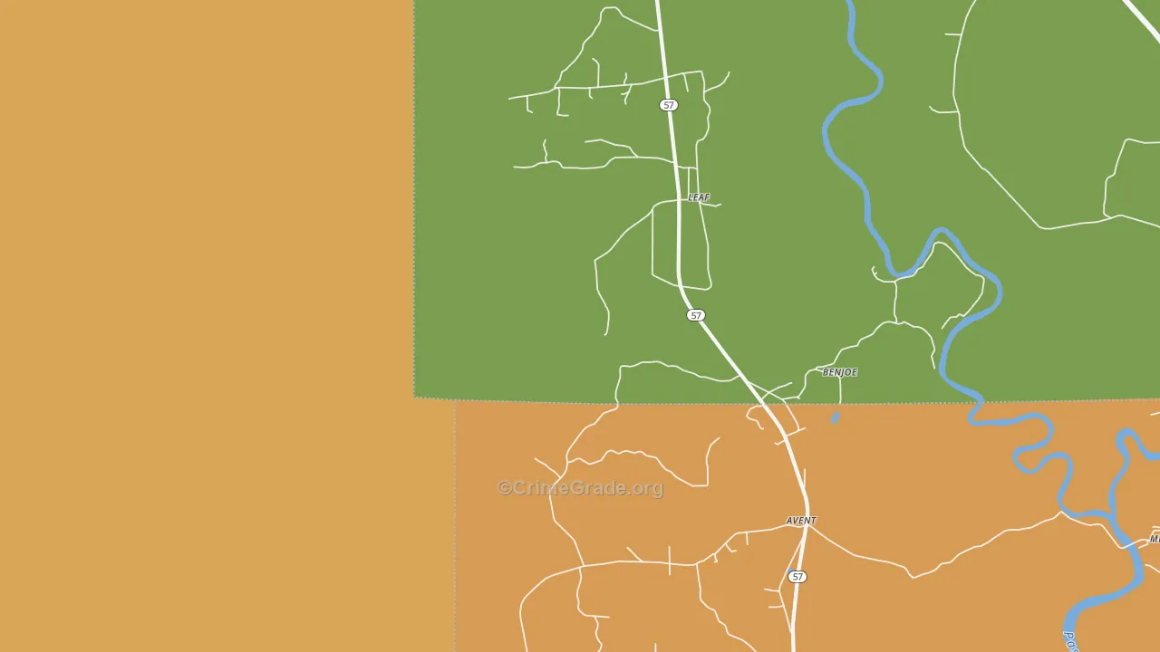 Leaf, MS Map of Vandalism Rates