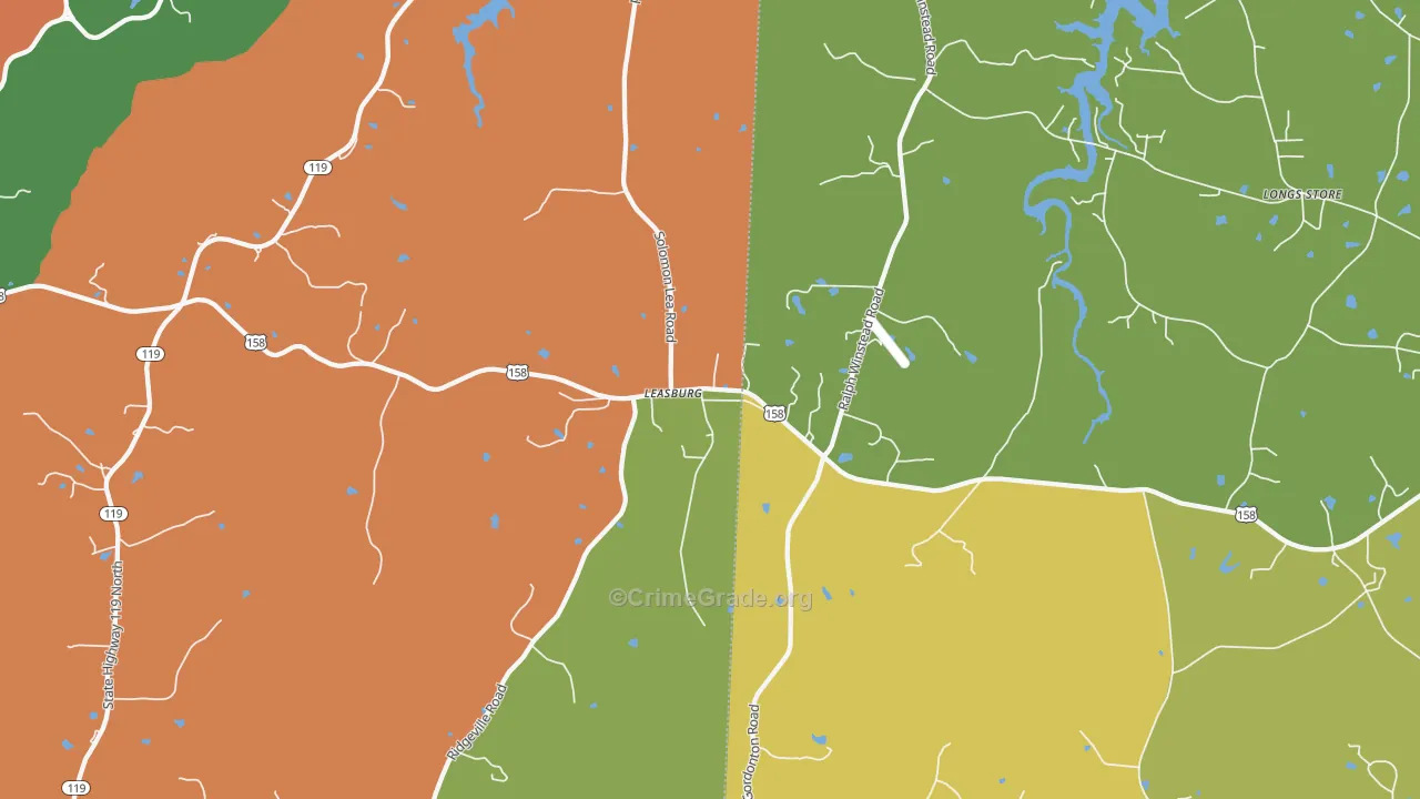 Leasburg, NC Map of Vandalism Rates