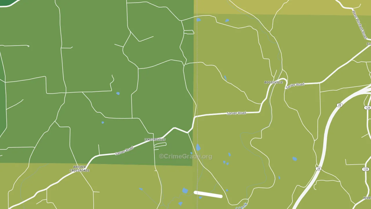 Leasuresville, PA Map of Vandalism Rates