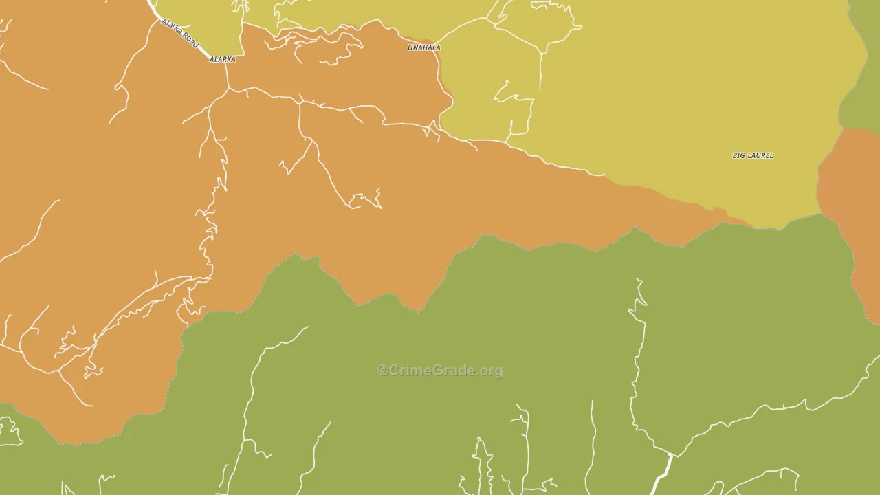Leatherman, NC Map of Vandalism Rates