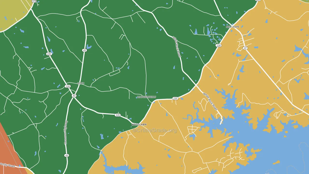 Leathersville, GA Map of Vandalism Rates