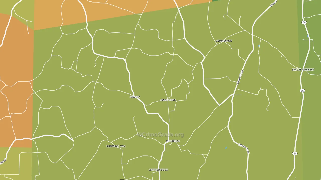 Leatherwood, PA Map of Vandalism Rates