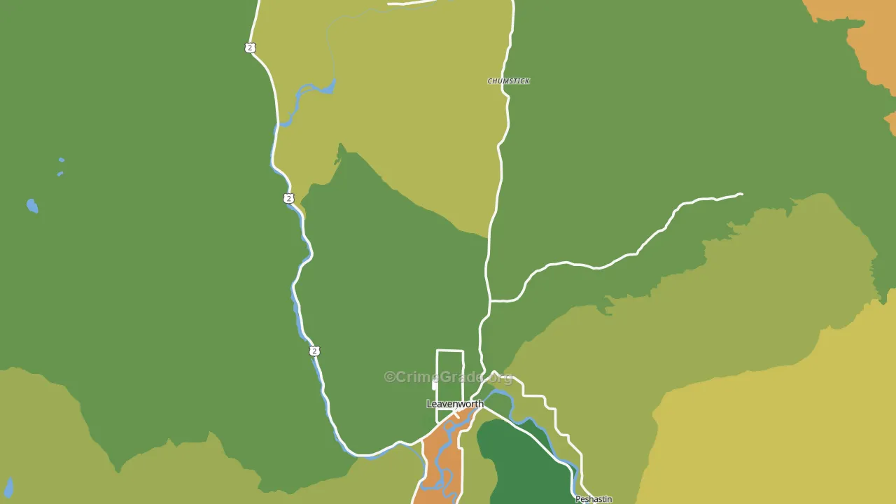 Leavenworth, WA Map of Vandalism Rates