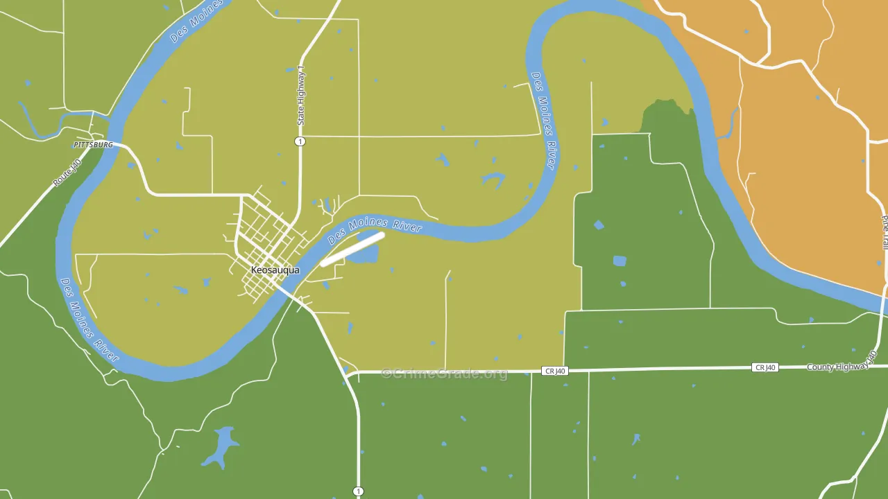 Lebanon, IA Map of Vandalism Rates