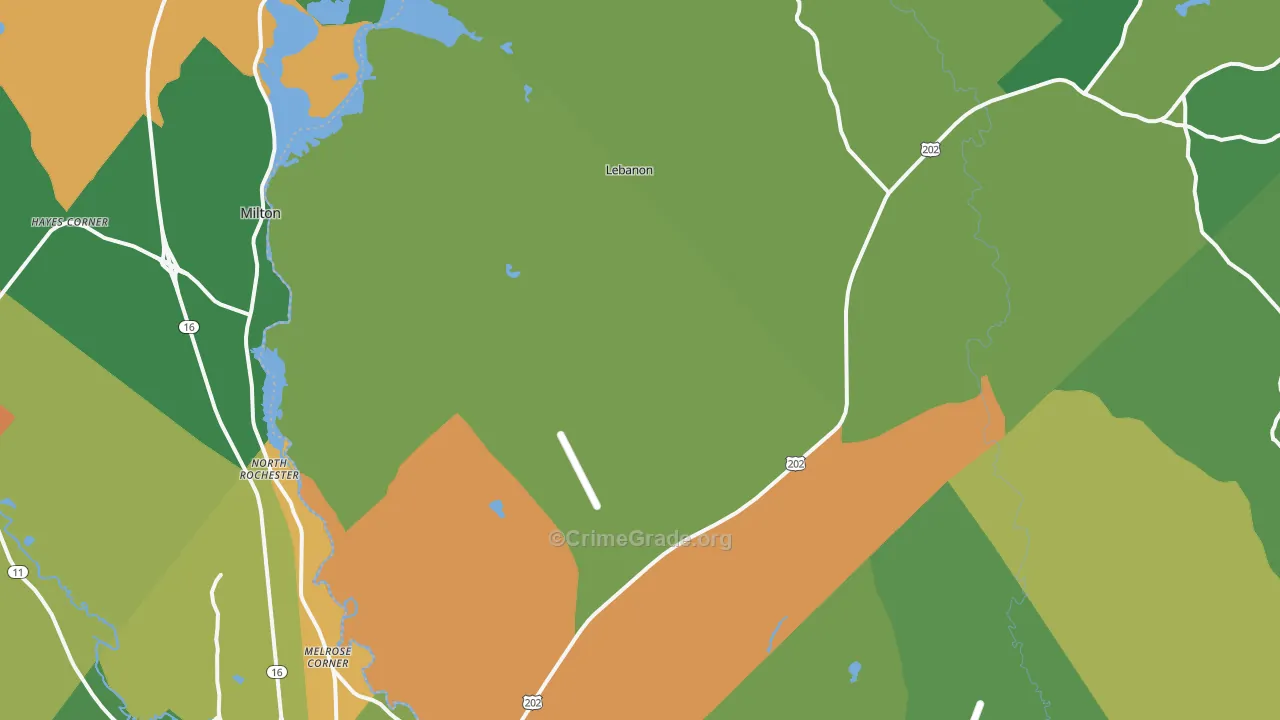 Lebanon, ME Map of Vandalism Rates